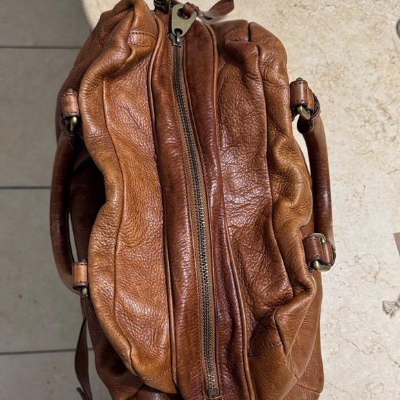 Marc Jacobs Tan Leather Satchel with Gold Accents - Picture 9 of 11